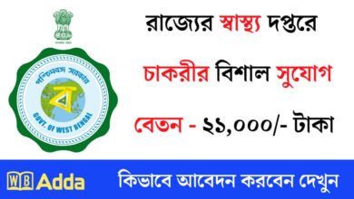 রাজ্যে স্বাস্থ্য দপ্তরে নতুন করে কর্মী নিয়োগ চলছে! কিভাবে আবেদন করবেন দেখুন